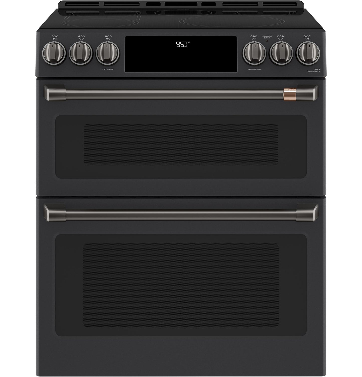 Café Front Control Induction Knobs and Handles - Brushed Black - CXFCHHKPMBT-KT
