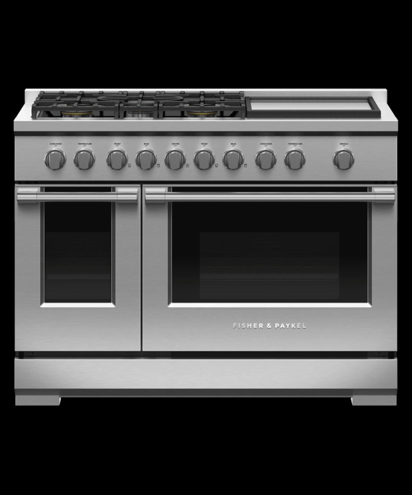 FISHER & PAYKEL RGV3485GDL Gas Range, 48", 5 Burners with Griddle, LPG - RGV3485GDL-KT