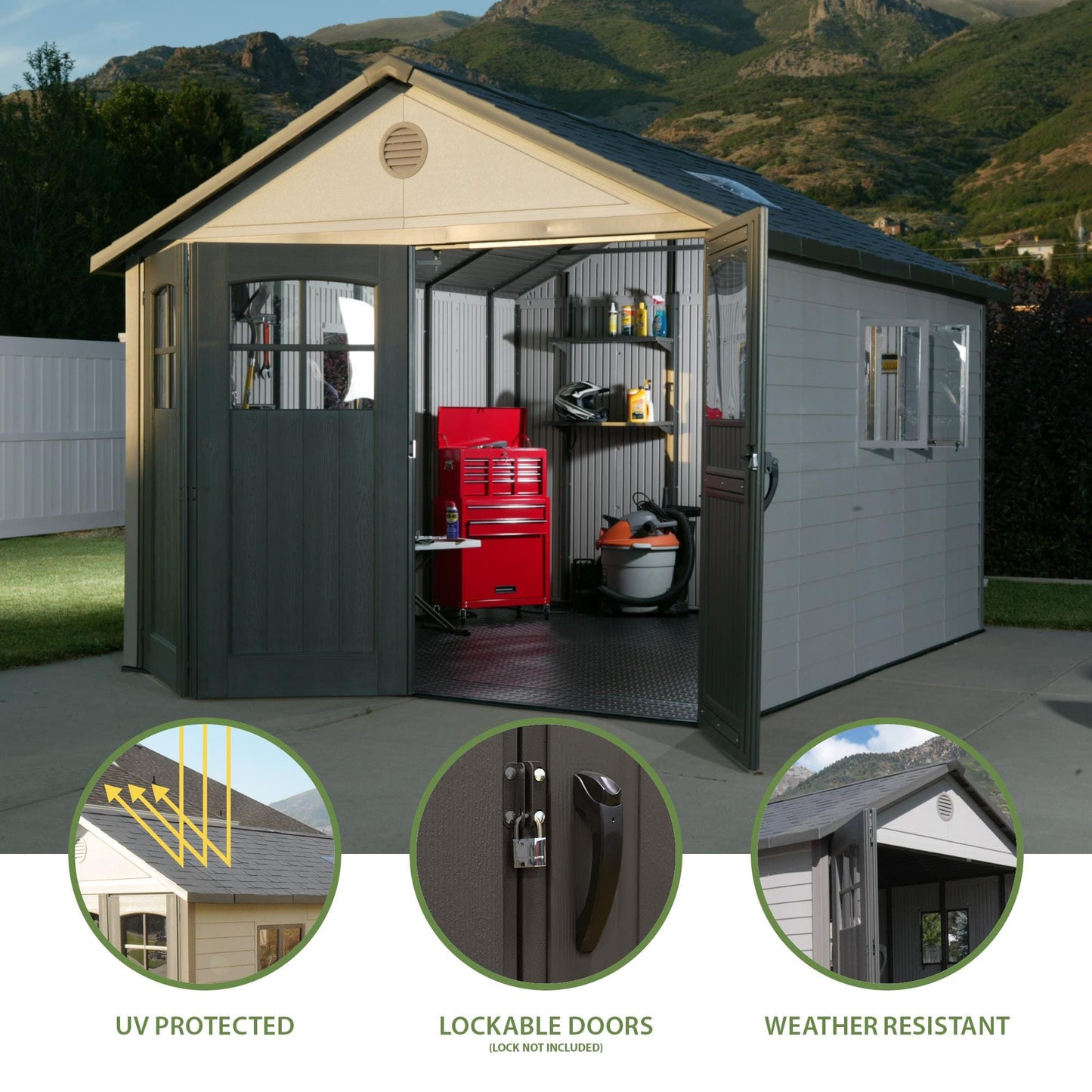 Lifetime 11 Ft. X 11 Ft. Outdoor Storage Shed - 60187 - Backyard Provider
