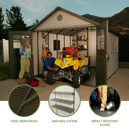 Lifetime 11 Ft. X 11 Ft. Outdoor Storage Shed - 60187 - Backyard Provider