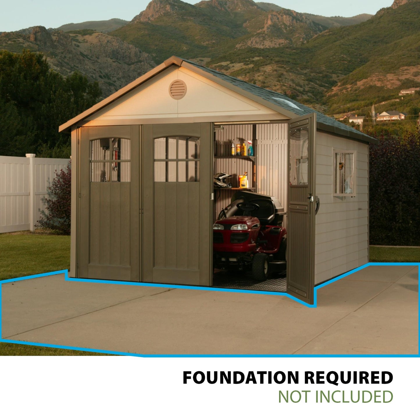 Lifetime 11 Ft. X 11 Ft. Outdoor Storage Shed - 60187 - Backyard Provider