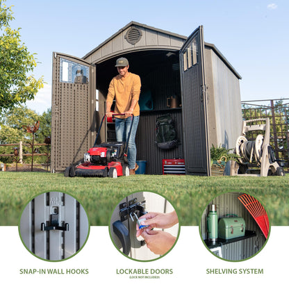 Lifetime 8 Ft. X 7.5 Ft. Outdoor Storage Shed - 60370 - Backyard Provider