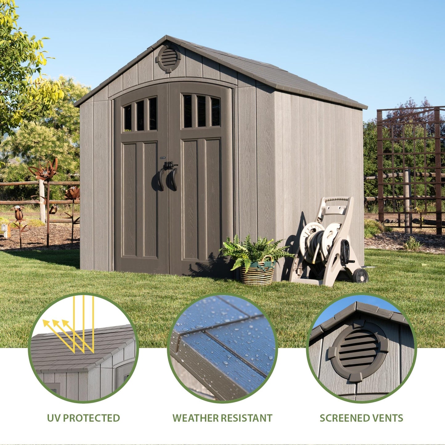 Lifetime 8 Ft. X 7.5 Ft. Outdoor Storage Shed - 60370 - Backyard Provider