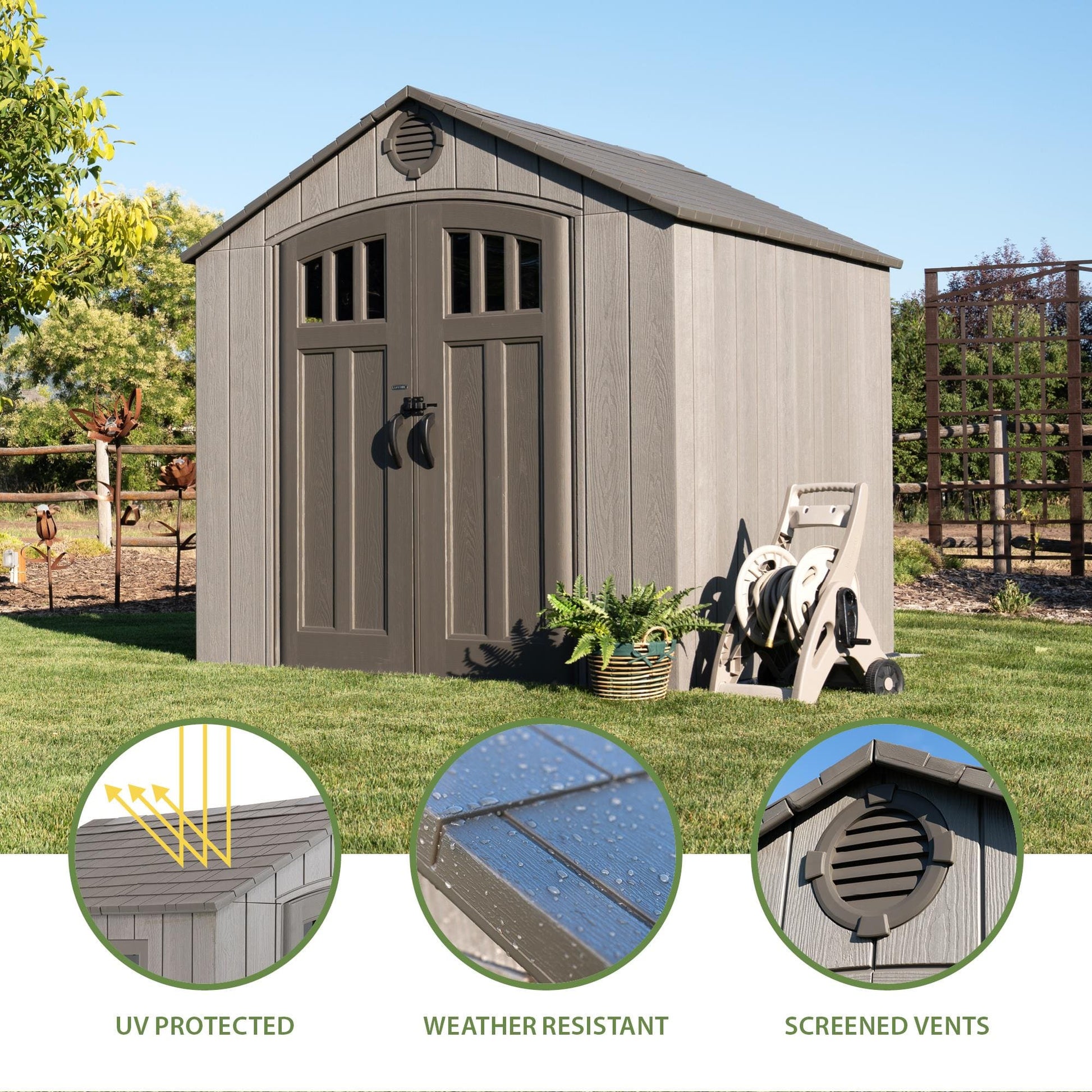 Lifetime 8 Ft. X 7.5 Ft. Outdoor Storage Shed - 60370 - Backyard Provider