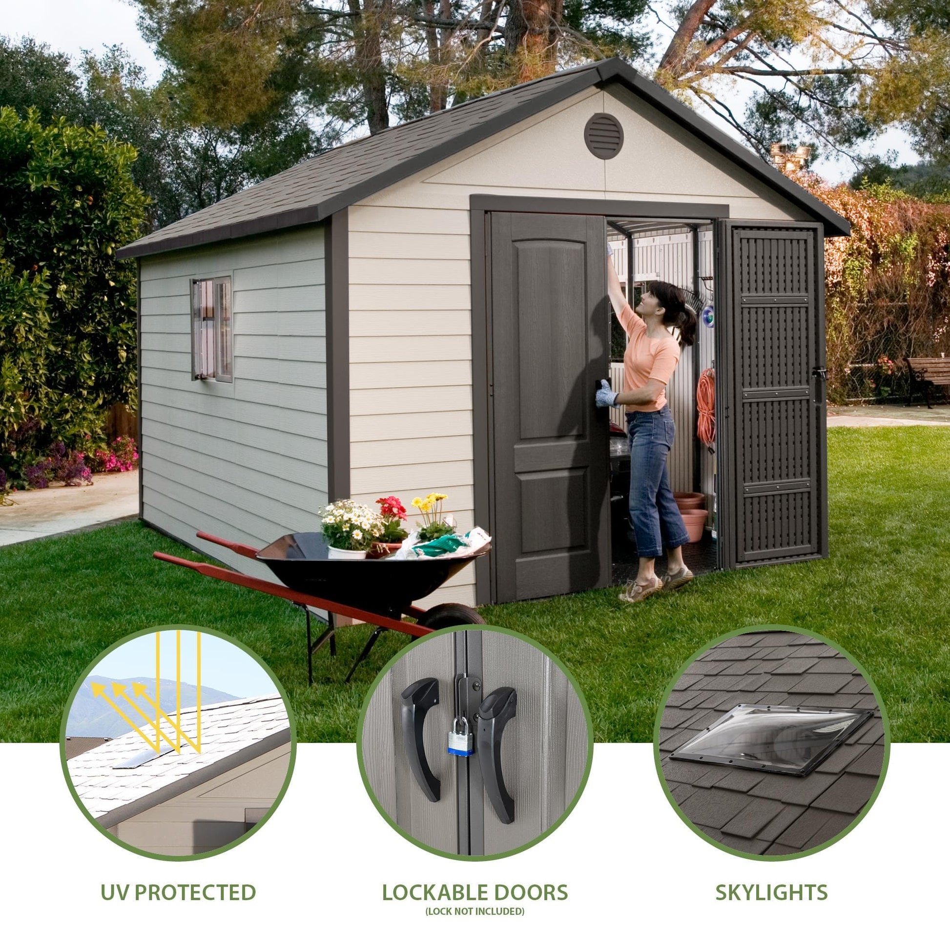 Lifetime 11 Ft. X 13.5 Ft. Outdoor Storage Shed - 6415 - Backyard Provider