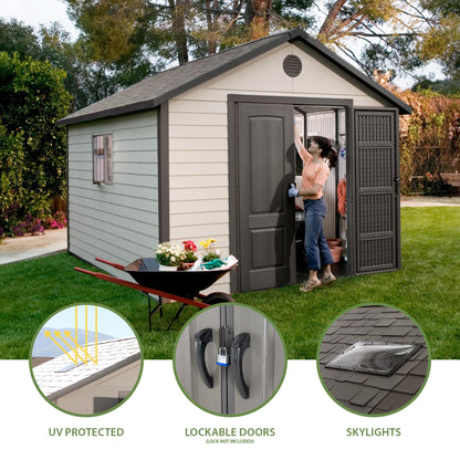 Lifetime 11 Ft. X 13.5 Ft. Outdoor Storage Shed - 6415 - Backyard Provider