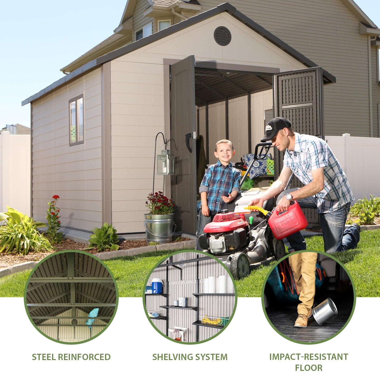 Lifetime 11 Ft. X 13.5 Ft. Outdoor Storage Shed - 6415 - Backyard Provider