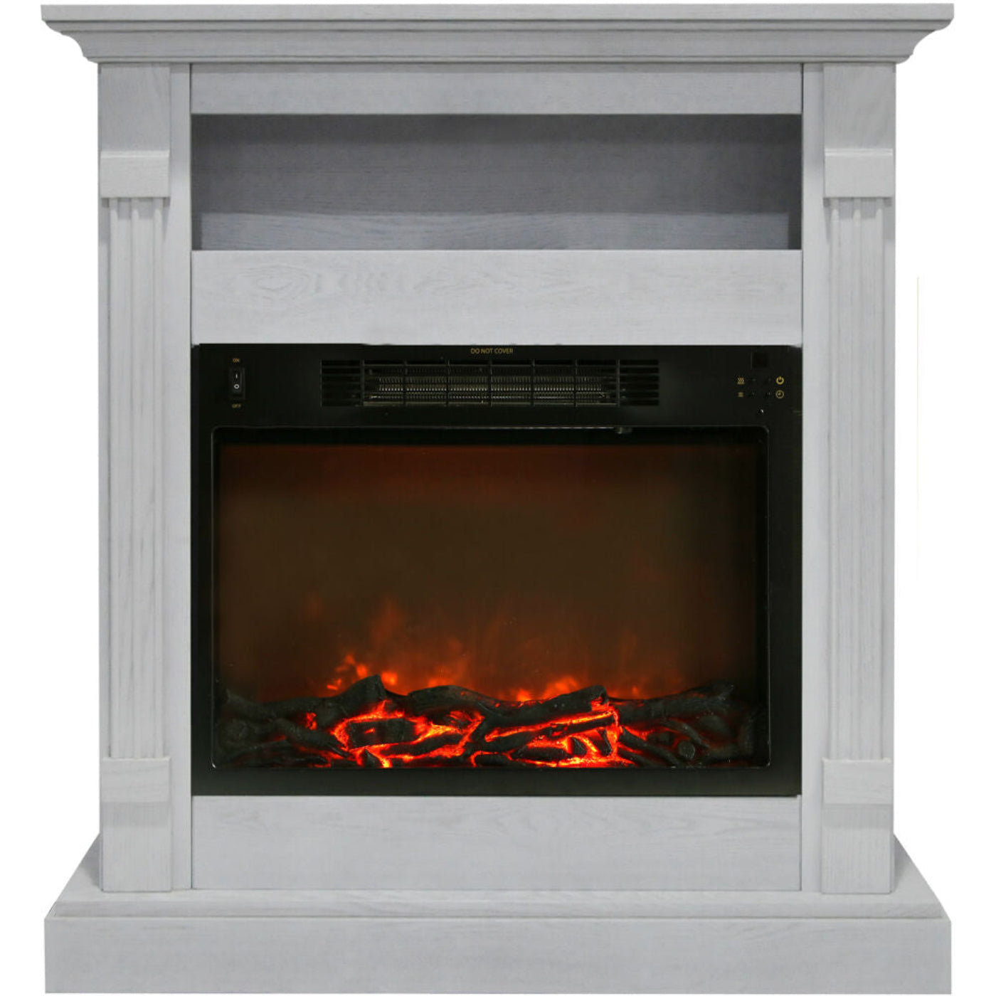 Cambridge Electric Mantel Fireplaces CAMBR3437 1WHT - CAMBR3437-1WHT