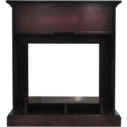 Cambridge Sienna 34-In. Electric Fireplace Heater with Mahogany Mantel, Enhanced Log Display, Multi-Color Flames, and Remote Control - CAM3437-1MAHLG3