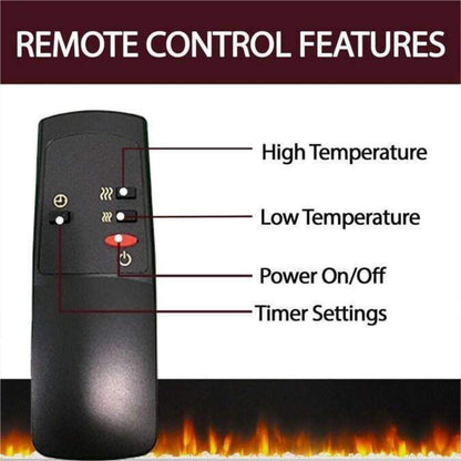 Cambridge Sienna 34-In. Electric Fireplace Heater with Walnut Mantel, Enhanced Log Display, Multi-Color Flames, and Remote Control, - CAM3437-1WALLG3