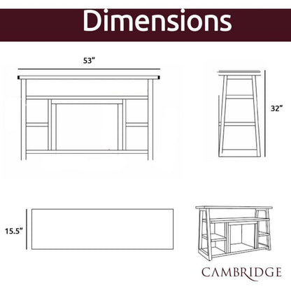 Cambridge 32" Sawyer Industrial Electric Fireplace Mantel with Enhanced Log Display & Color Changing Flames - CAM5332-1MAHLG3