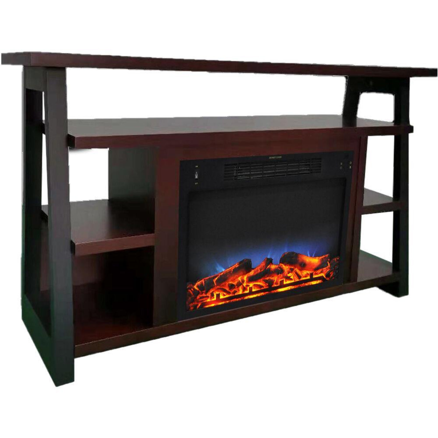 Cambridge 32" Sawyer Electric Fireplace Mantel, LED Color Changing Flames, Mahogany - CAM5332-1MAHLED
