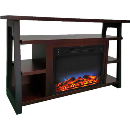 Cambridge 32" Sawyer Electric Fireplace Mantel, LED Color Changing Flames, Mahogany - CAM5332-1MAHLED