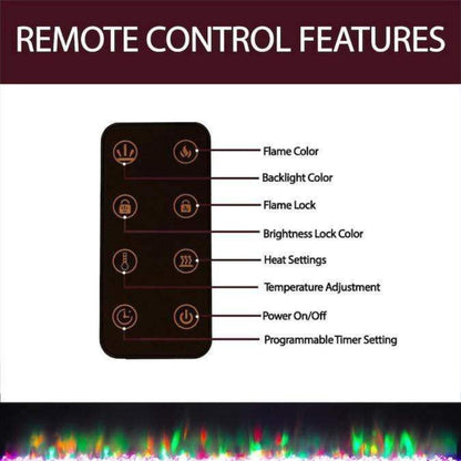 Cambridge Somerset 70" Black Electric Fireplace TV Stand with LED Flames - CAM6938-1COF