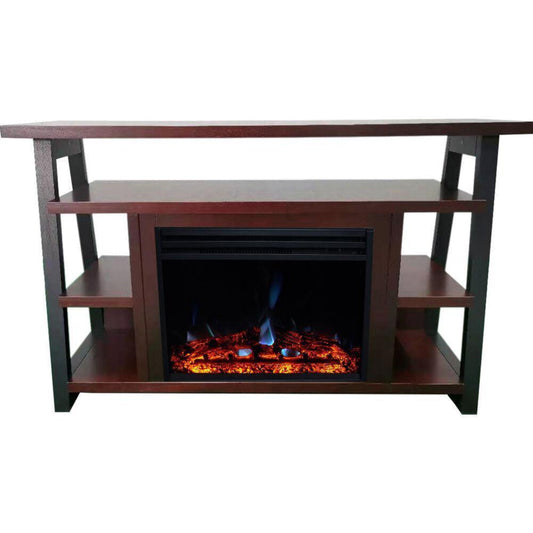Cambridge 32" Sawyer Industrial Electric Fireplace Mantel with Enhanced Log Display & Color Changing Flames - CAM5332-1MAHLG3