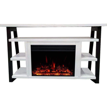 Cambridge 32" Sawyer Industrial Electric Fireplace Mantel with Enhanced Log Display & Color Changing Flames - CAM5332-1MAHLG3