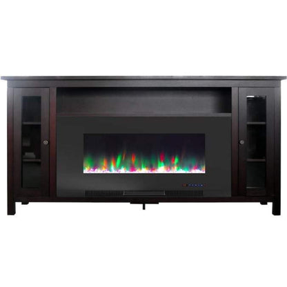 Cambridge Somerset 70" Black Electric Fireplace TV Stand with LED Flames - CAM6938-1COF