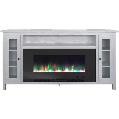 Cambridge Somerset 70" Black Electric Fireplace TV Stand with LED Flames - CAM6938-1COF