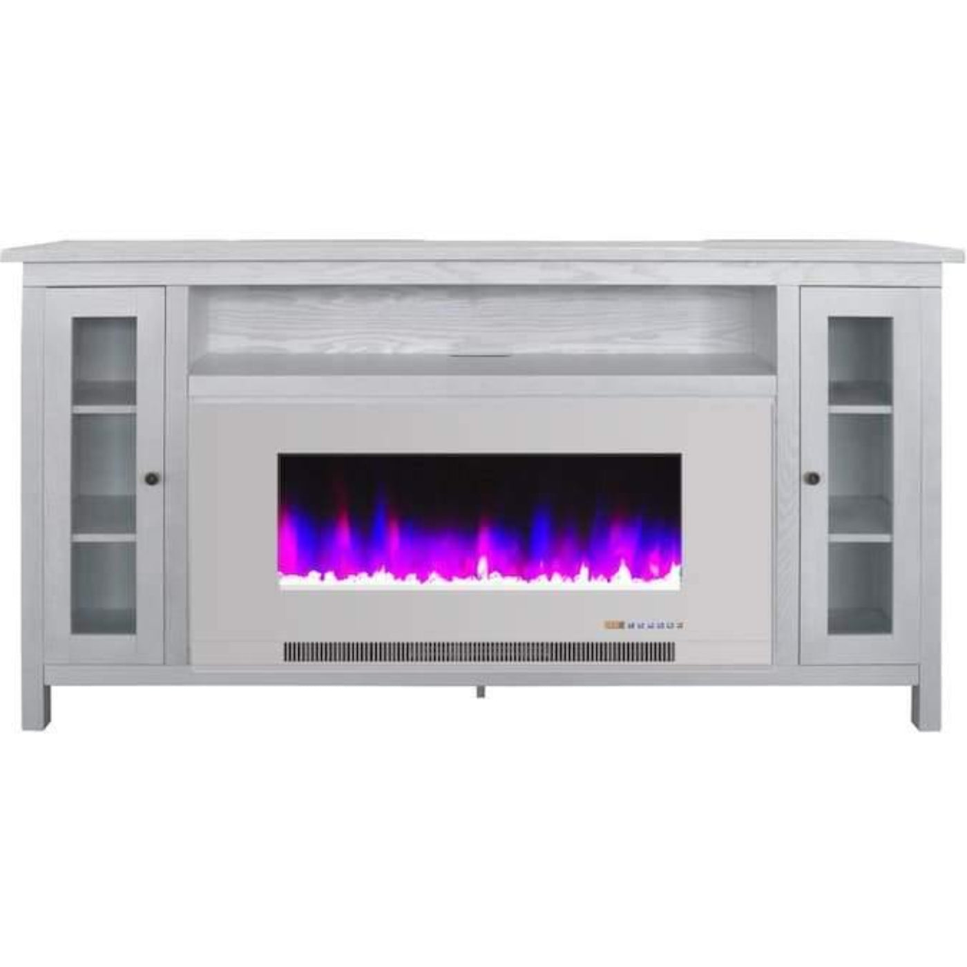 Cambridge Somerset 70" Black Electric Fireplace TV Stand with LED Flames - CAM6938-1COF