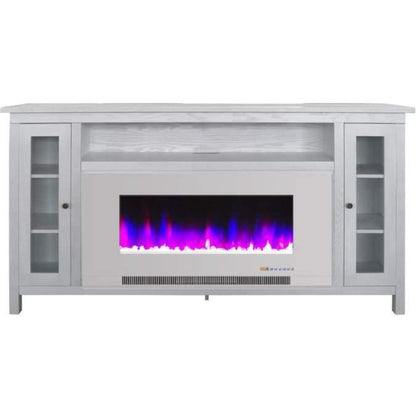 Cambridge Somerset 70" Black Electric Fireplace TV Stand with LED Flames - CAM6938-1COF