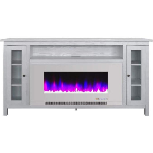 Cambridge Somerset 70" Black Electric Fireplace TV Stand with LED Flames - CAM6938-1COF