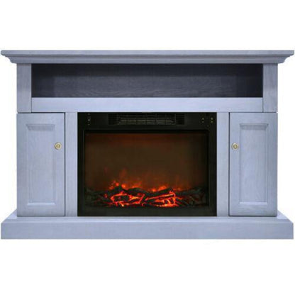 Cambridge Sorrento Electric Fireplace with 1500W Log Insert and 47 In. Entertainment Stand in Cherry - CAM5021-2CHR