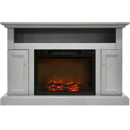 Cambridge Sorrento Electric Fireplace with 1500W Log Insert and 47 In. Entertainment Stand in Cherry - CAM5021-2CHR