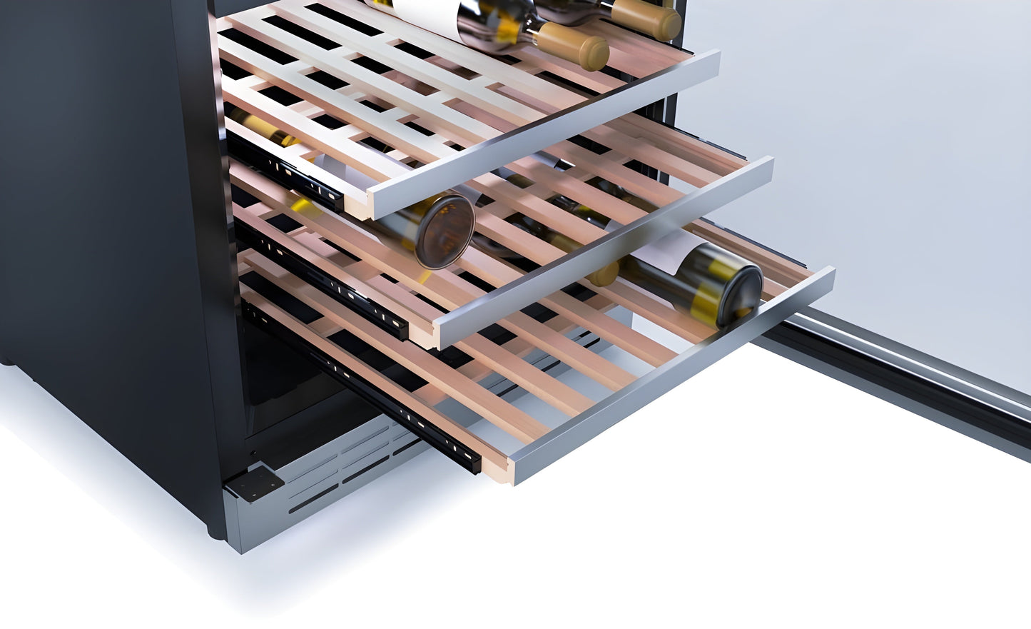 Elica -  Single Door, Dual Zone, Wine Cellar, 23 7/16" W x 22 7/16" D x 33-34" H, 4.8 cu/ft   - Undercounter Refrigerator | EWS52SS1