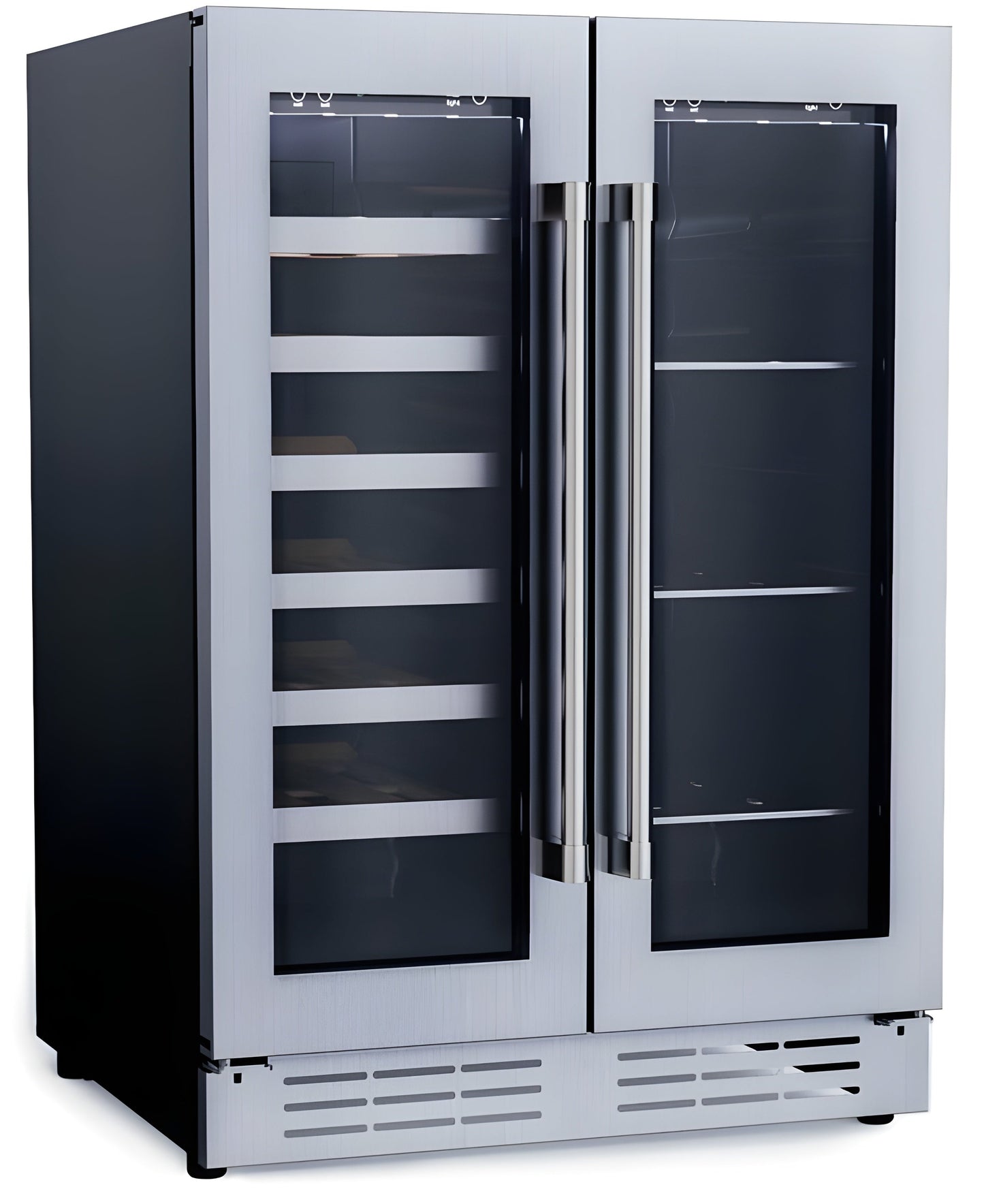 Elica -  French Door, Dual Zone, Beverage and Wine Center, 23 7/16" W x 22 1/4" D x 33-34" H, 4.4 cu/ft   - Undercounter Refrigerator -EBF52SS1