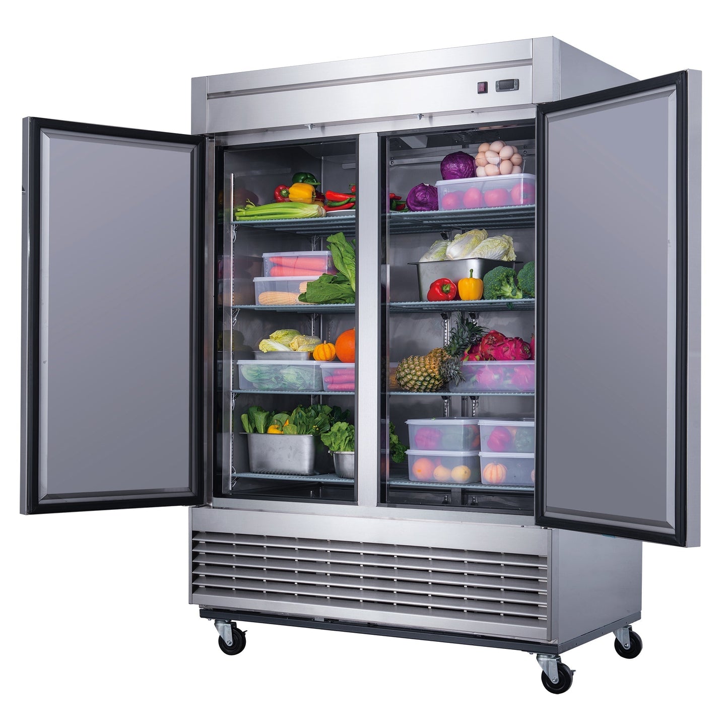 Chef AAA - Commercial 55" Reach-In Refrigerator Solid 2 Door 40 cu.ft. NSF - Chef AAA