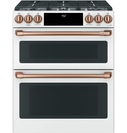 Café Front Control Gas Knobs and Handles - Brushed Copper - CXFCGHKPMCU-KT