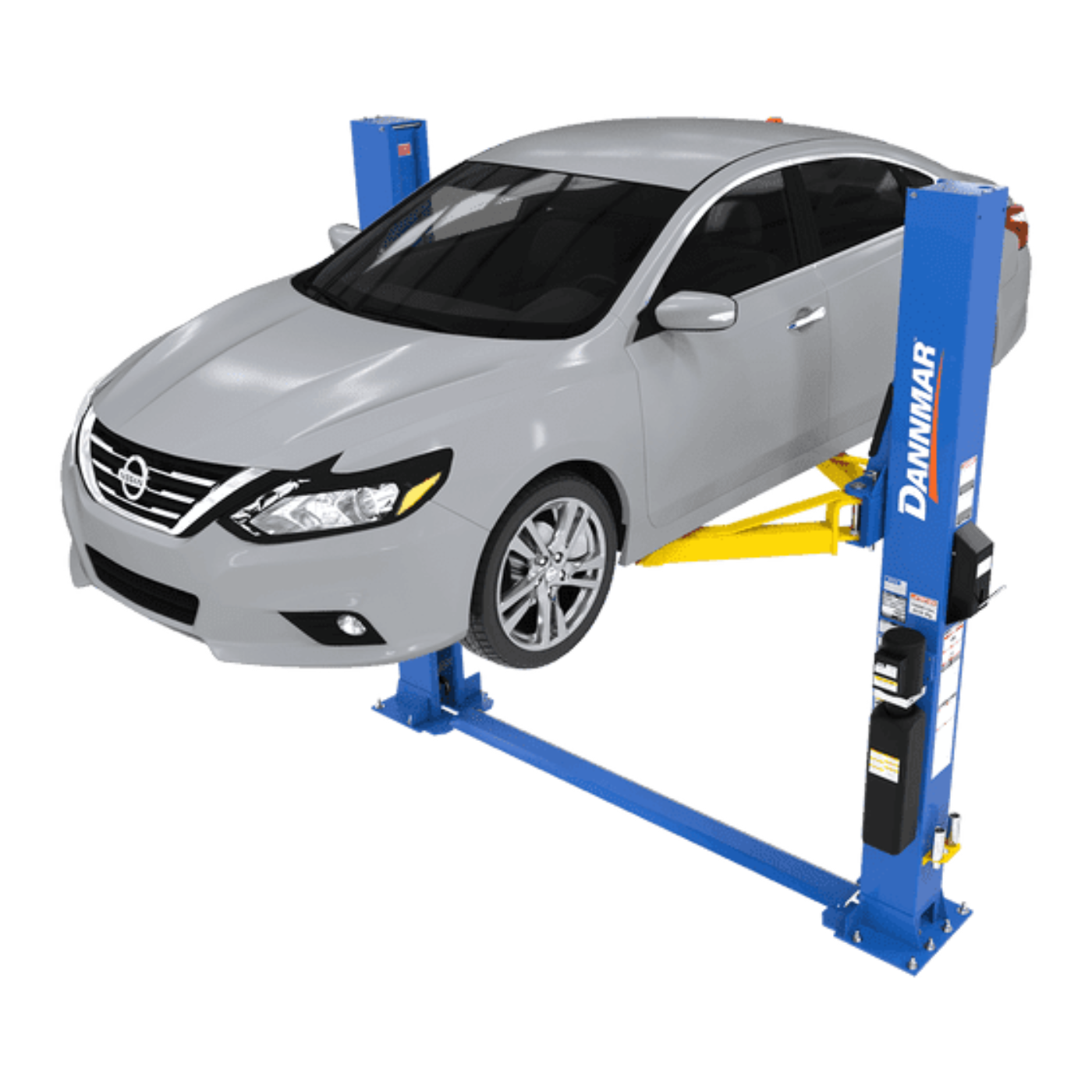 Dannmar D2-8F 8,000-lbs. Capacity Two-Post Lift / Floorplate / Includes Stackable Pads