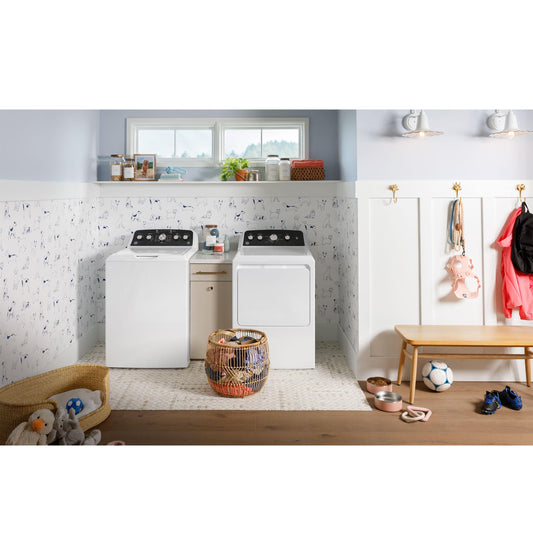 GE APPLIANCES GTD48EASWWB GE(R) 7.2 cu. ft. Capacity Electric&#x00A0;Dryer with Up To 120 ft. Venting&#x00A0;and&#x00A0;Extended Tumble - GTD48EASWWB-KT