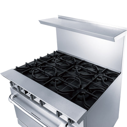 Chef AAA - Commercial 36" Oven Range Six Open Burner Natural Gas - TCR36-6B
