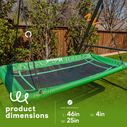 Gobaplay Outdoor Swing Set Frame with Bars & gobaplay Rectangle Swing Platform - 416134