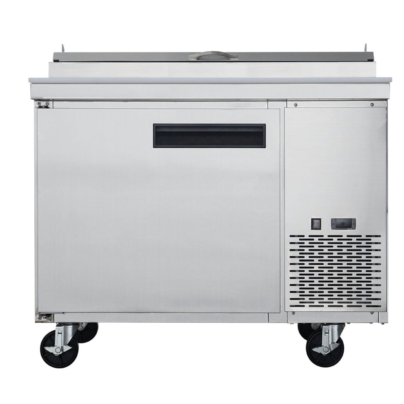 Chef AAA 44" Commercial Sandwich Prep Table Refrigerator 6 Pans 1 Door Stainless Steel 9.8 cu.ft. - TICL1-HC
