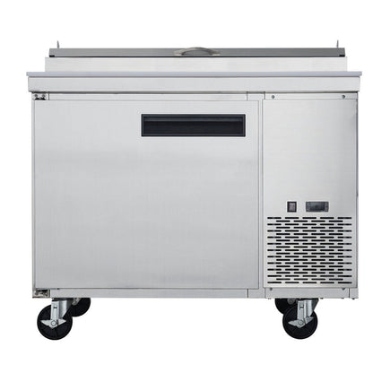 Chef AAA 44" Commercial Sandwich Prep Table Refrigerator 6 Pans 1 Door Stainless Steel 9.8 cu.ft. - TICL1-HC