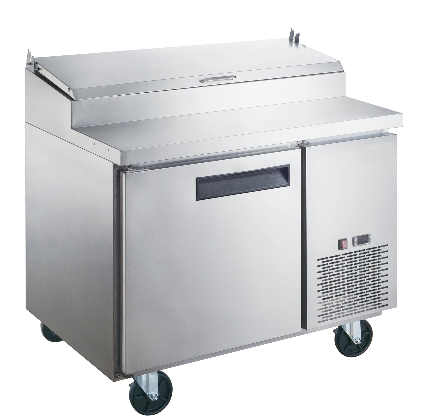 Chef AAA 44" Commercial Sandwich Prep Table Refrigerator 6 Pans 1 Door Stainless Steel 9.8 cu.ft. - TICL1-HC