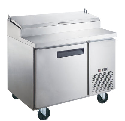 Chef AAA 44" Commercial Sandwich Prep Table Refrigerator 6 Pans 1 Door Stainless Steel 9.8 cu.ft. - TICL1-HC