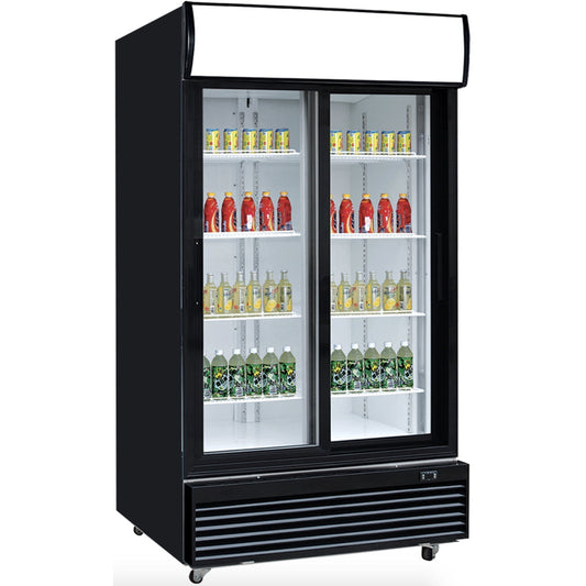 Chef AAA -  Commercial Glass Sliding 2-Door Merchandiser Refrigerator - TSM-32BS