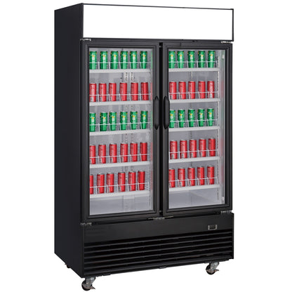 Chef AAA - Commercial 39" 2 Glass Door Merchandiser Refrigerator 33.5 cu.ft. - TSM33R