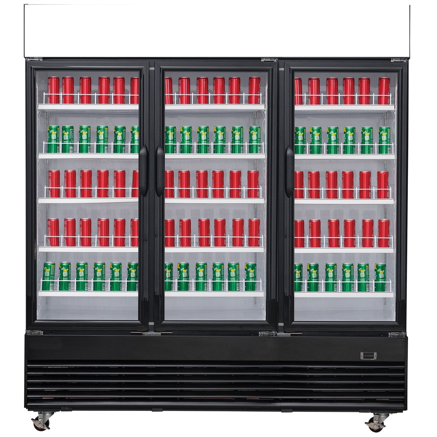 Chef AAA - Commercial 78" 3 Glass Door Refrigerator 69.43 cu.ft. - TSM69R
