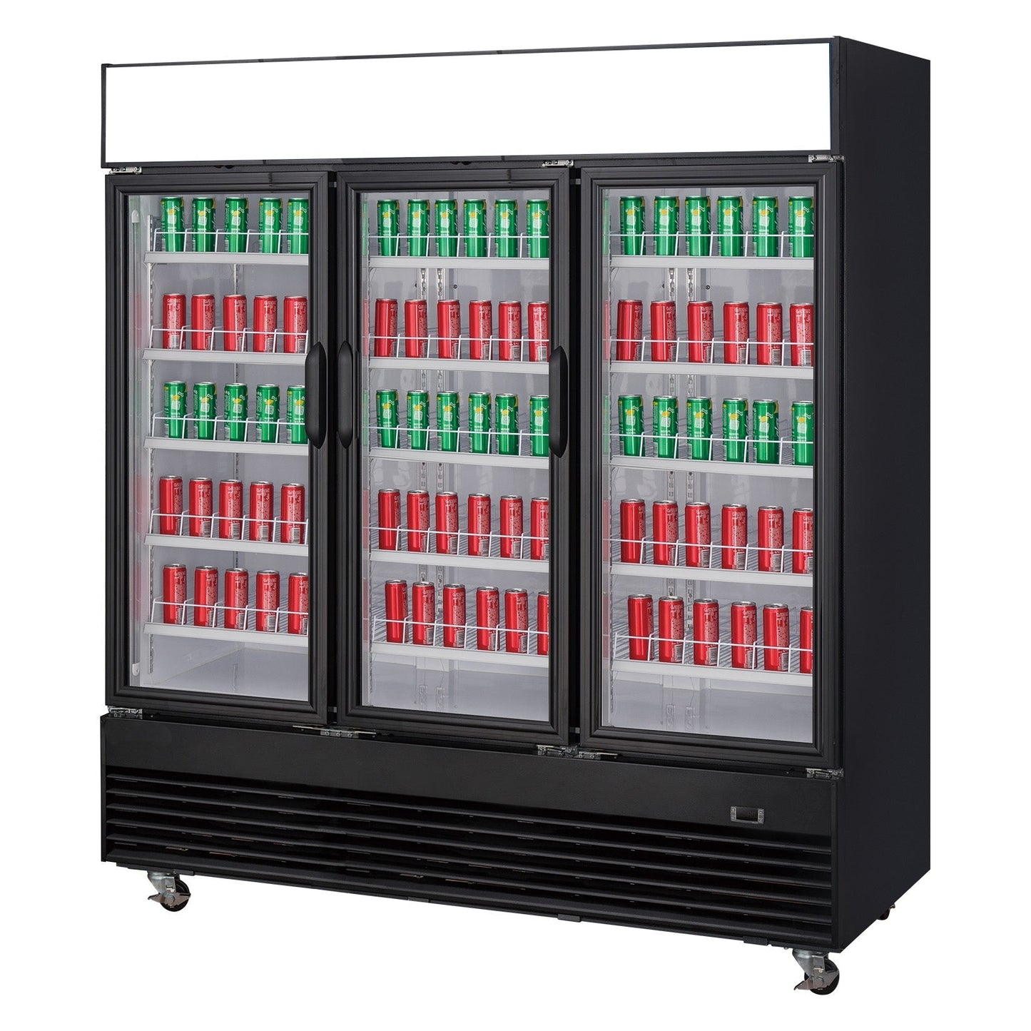 Chef AAA - Commercial 78" 3 Glass Door Refrigerator 69.43 cu.ft. - TSM69R