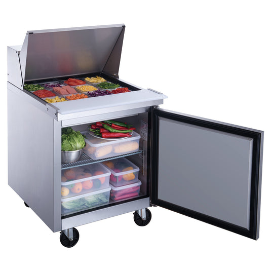 Chef AAA Commercial 29" 12 Pan Salad Sandwich Food Prep Table Refrigerator Mega Top 6.5cu.ft NSF - TSP29M
