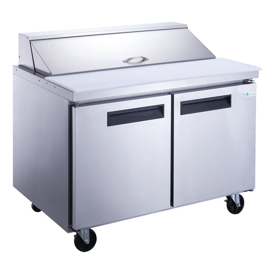 Chef AAA -  Commercial 48" 12 Pan Salad Sandwich Food Prep Table Refrigerator 11.4cu.ft. - TSP48