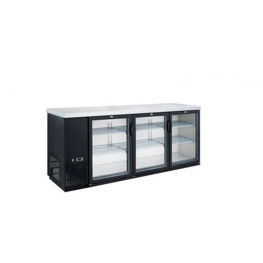 Chef AAA Commercial 73" Glass Door Back Bar Refrigerator 19.2 cu.ft. - TBB-72G-HC