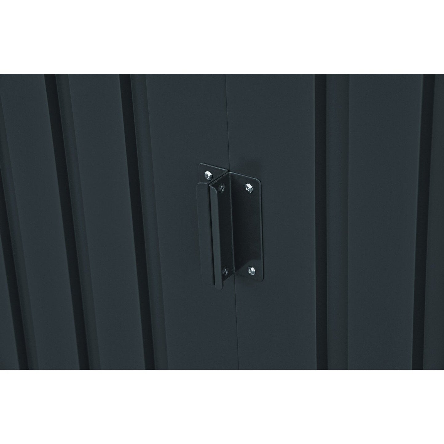 Duramax 8' x 4' Pent Roof Shed Dark Grey with Off White Trim 50651