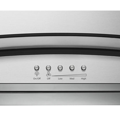 WHIRLPOOL 36" Modern Glass Wall Mount Range Hood - WVW75UC6DS-KT