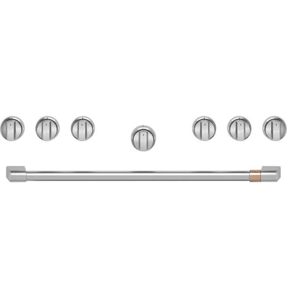 CAFE Café 36" Brushed Stainless Handle & Knob Set for Pro Range and Rangetop - CXPR6HKPTSS-KT