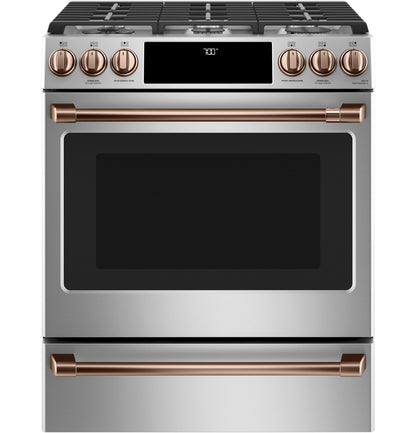 Café Front Control Gas Knobs and Handles - Brushed Copper - CXFCGHKPMCU-KT